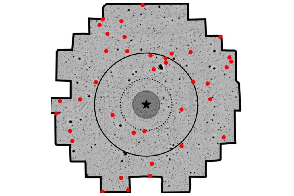 A distant quasar may be zapping all galaxies around itself